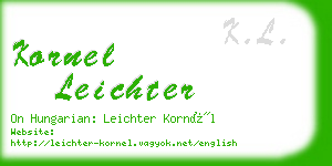 kornel leichter business card